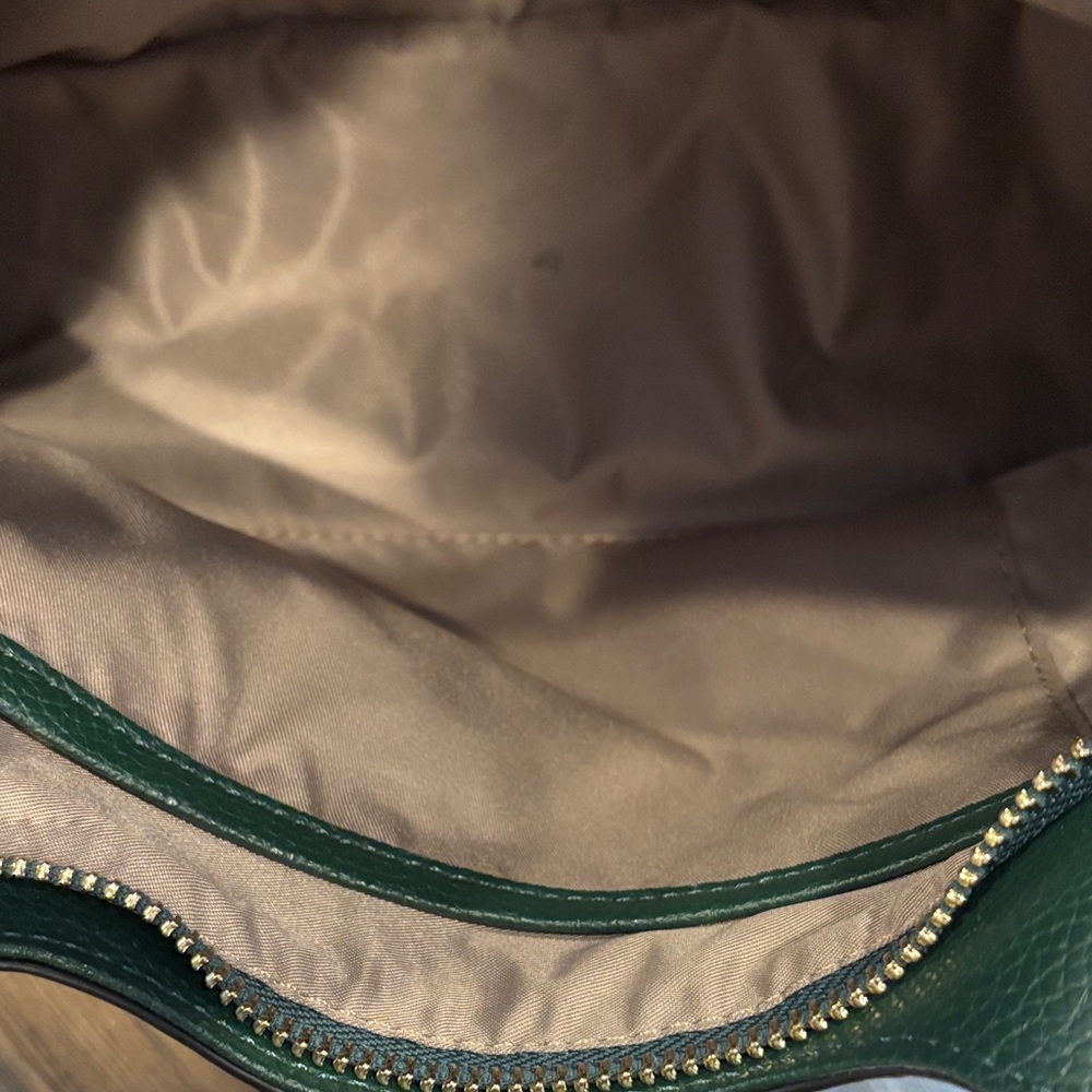 💚Bostonian Forest Green Leather Shoulder Bag - Picture 9 of 15